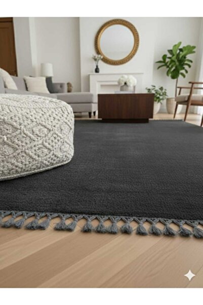 ALTUN CARPET MODERN  ANTİRASİT PONPON SAÇAKLI POST PELÜŞ KAYMAZ TABAN HALI YO...