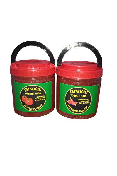 yöresel Ceynoğlu gıda Domates ve acı biber salçası 1kg+1kg