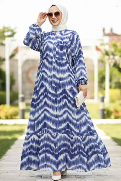 Neva Style Indigo Blue Designer Dress 235806 Im