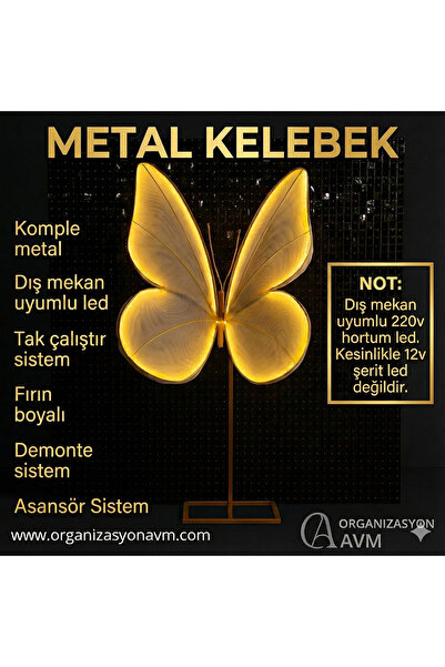 ANKAMETAL Ledli Kelebek