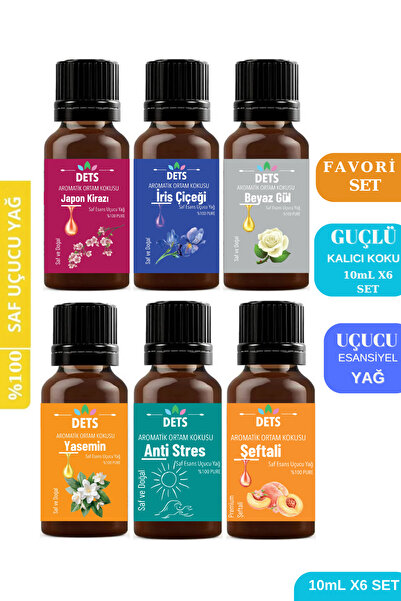 Butfulake Doğal 6'lı Aromaterapi Uçucu Yağ Seti Huzur Zarafet Ve Feminen Doku...