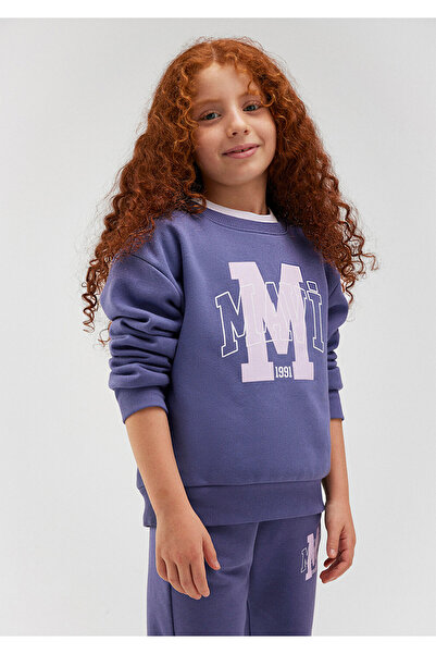 Mavi Logo Baskılı Mor Sweatshirt 7S10050-70661