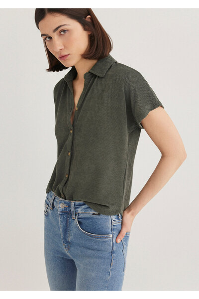 Mavi Lux Touch Grünes Polo-T-Shirt Standard1612142-71598