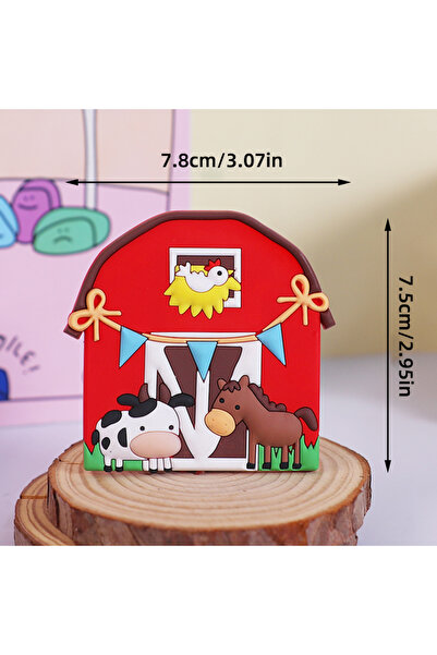 Choice23 الحجم كما هو موضح Z1 أكواخ المزرعة زينة كعكة حيوانات المزرعة بقرة، خ...