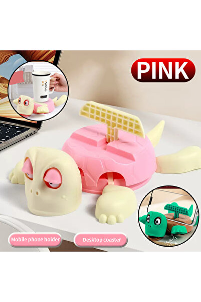 Choice PINK 1PC 1 fun and quirky turtle coaster, which can be used as a mobil...