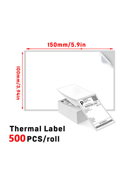 Choice 500 قطعة من ملصقات الشحن حراري المباشرة مقاس 4×6 بوصة، 100/200/300 ورق...