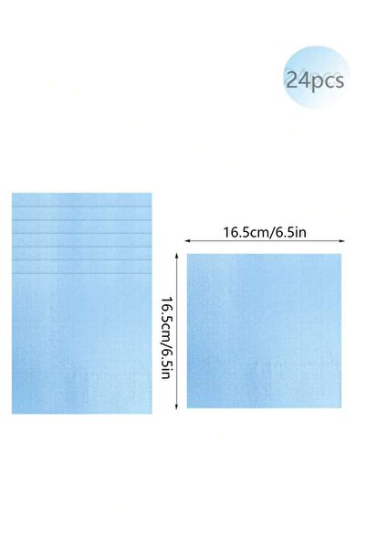 Choice ٢٥ منديل ورقي أزرق فاتح سادة، بتصميم مستوحى من شخصيات سوبر غيرلز، لتزيين حفلات أعياد الميلاد، للاستخدام مرة واحدة.