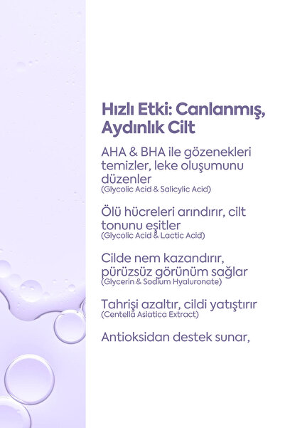 Clasy Care Salisik Asit, Aha Bha Cilt Serumu, Ölü Hücrelerden Arındırma, Lekeleri Azaltma, Pürüzsüz Cilt