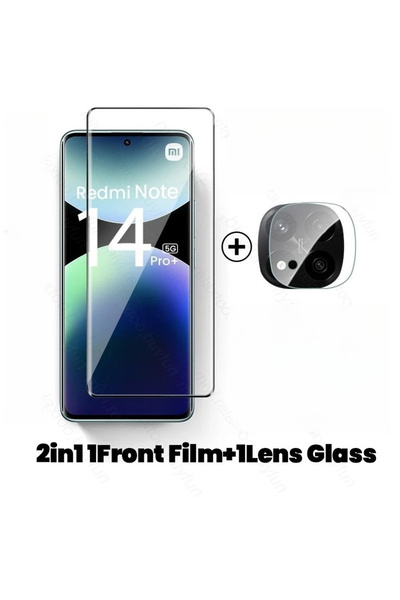 Choice Redmi Note 14 Pro+ 5G (Global) 2In1 1Front 1Lens 6 in 1 9D Curved Tempered Glass Screen Protector Co
