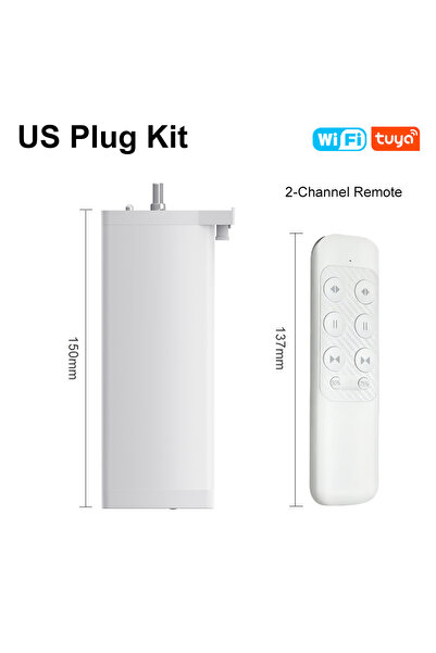 Choice محرك قابس أمريكي (واي فاي) Tuya 155MM 4rd Smart Zigbee/WiFi محرك ستارة...