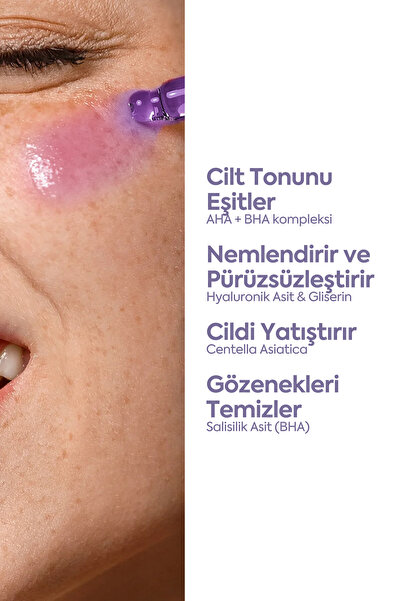 Clasy Care Salisik Asit, Aha Bha Cilt Serumu, Ölü Hücrelerden Arındırma, Lekeleri Azaltma, Pürüzsüz Cilt