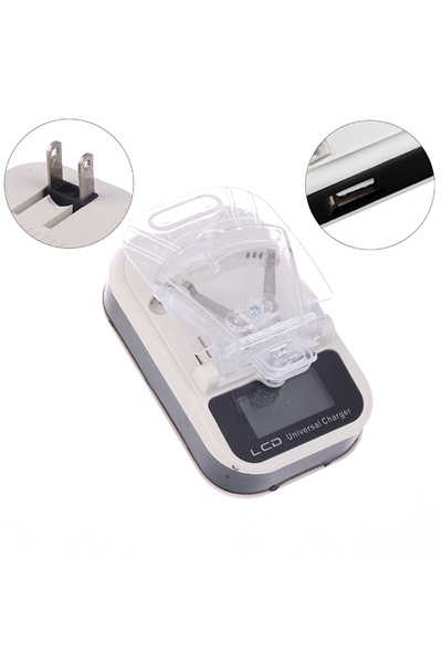 KOQZM شاحن بطارية USB عالمي بمقبس أمريكي/أوروبي مع شاشة LCD، محول شحن.