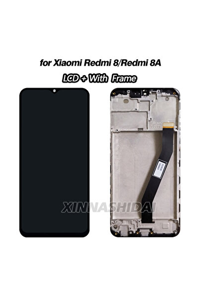Choice شاشة LCD سوداء مع إطار TFT لهاتف Redmi 8، شاشة لمس، إطار، مجموعة محول ...