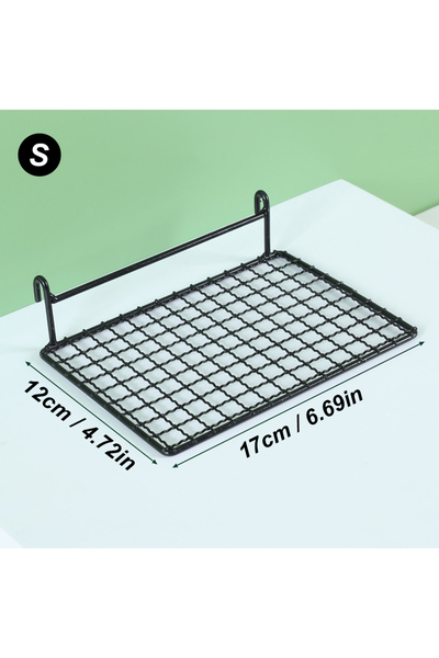 Choice حامل شبكي أسود صغير، قطعة واحدة، منصة شبكية من الفولاذ المقاوم للصدأ لمحطة الببغاء، منصة استراحة للألعاب، سلم ألعاب.