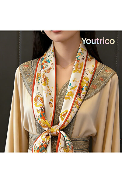 Youtrico وشاح طويل قطري 147 سم، مناسب لجميع المواسم، وشاح متعدد الاستخدامات و...