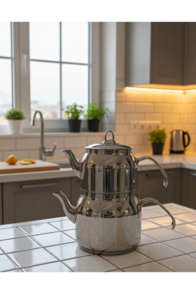 DAYSİ إبريق شاي ذاتي التصريف بمقبض معدني كبير الحجم من دايزي