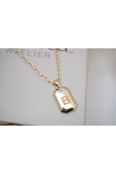 ATELİER TUĞBA KOL113 VIP HARF GOLD KOLYE - 50 cm + 5 cm UZATMA