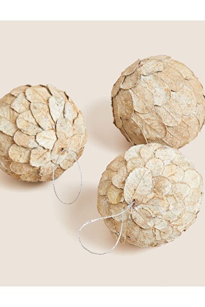 Marks & Spencer 3'lü Yaprak Detaylı Yılbaşı Süsü