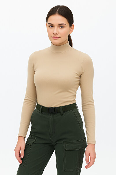 MİO ESTİLO Bluză cu mânecă lungă cu gât roșu Novelle