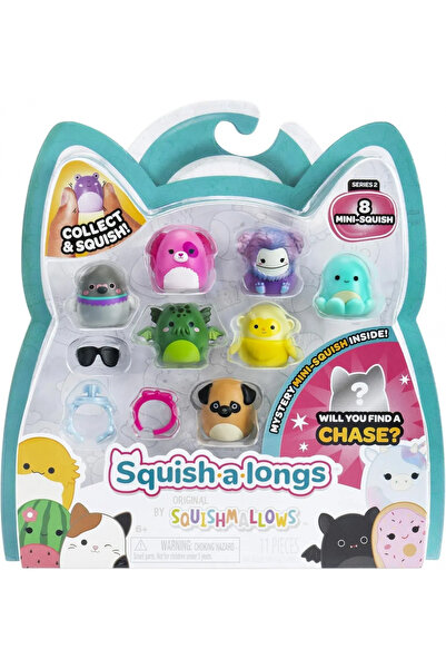 Squishmallows Squish-a-longs 8 Figür + Yüzük Set Seri 2 AL0024