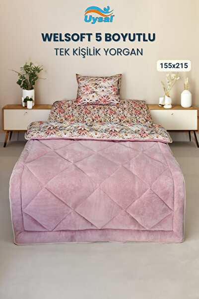 UYSAL WELSOFT 5 BOYUTLU TEK KİŞİLİK YORGAN PUDRA 155x215