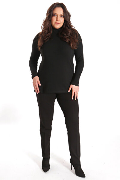 Metpoint Μπλούζα μεγάλου μεγέθους Half Fisherman Μαύρη