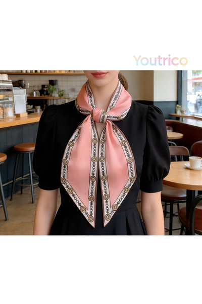 Youtrico وشاح حريري منقوش، عصابة رأس ورقبة مزدوجة الجوانب، أجواء الخريف والشتاء