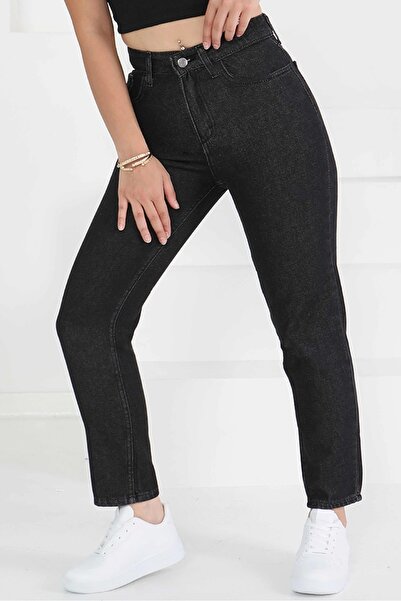 Bestenur بنطال جينز بوي فريند 1447 - أنثراسايت