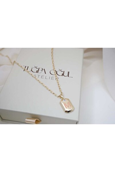 ATELİER TUĞBA KOL113 VIP HARF GOLD KOLYE - 50 cm + 5 cm UZATMA