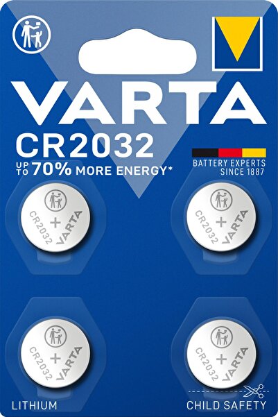 Varta CR2032 Lityum Düğme Pil 4'lü paket