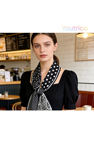 Youtrico وشاح نسائي، إكسسوار أنيق، وشاح منقوش، ذو وجهين، بنقشة الكاجو المنقطة
