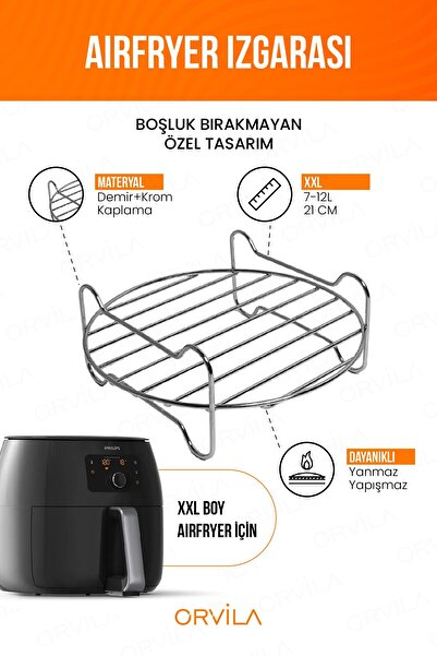 Orvila Airfryer Izgara Teli | Fritöz Metal Aksesuarı Xxl