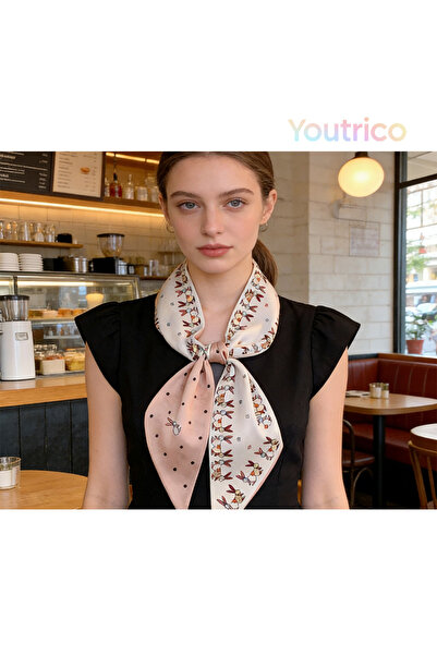 Youtrico وشاح حريري منقوش، عصابة رأس ورقبة مزدوجة الجوانب، أجواء الخريف والشتاء