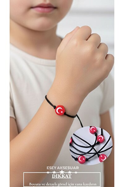 Esey Dizayn 10 Adet Türk Bayraklı Bileklik