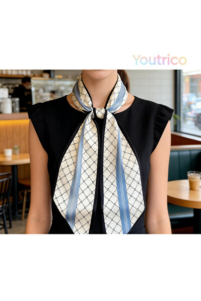 Youtrico وشاح حريري منقوش، عصابة رأس ورقبة مزدوجة الجوانب، أجواء الخريف والشتاء