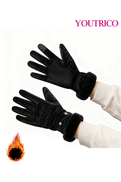 Youtrico قفازات التزلج وركوب الدراجات لجميع الأحوال الجوية - شاشة تعمل باللمس...