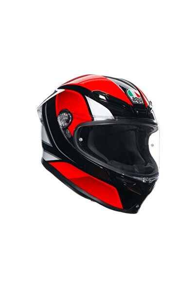 AGV Motosiklet Kaskı K6 S Mplk Hyphen Blk Red White