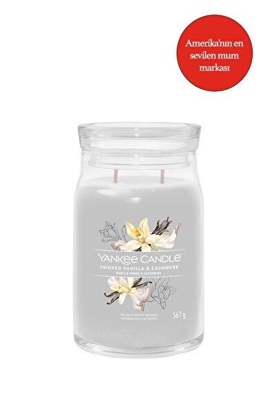 Yankee Candle Smoked Vanilla & Cashmere Signature Büyük Mum