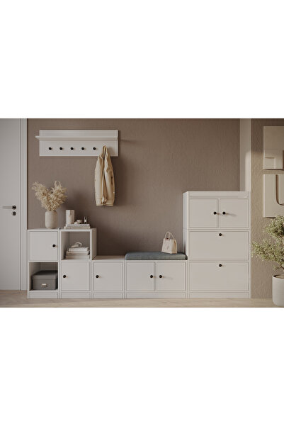 Nettrends Çok Bölmeli ve Kapaklı Çok Fonksiyonlu Ayakkabılık, Antre ve Hol Do...