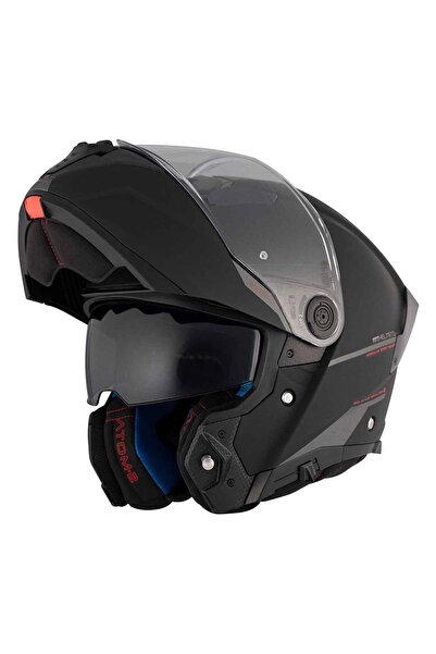 MT Helmets Mt Atom 2 Sv Solid A1 Mat Çene Açılır Kask MAT SİYAH