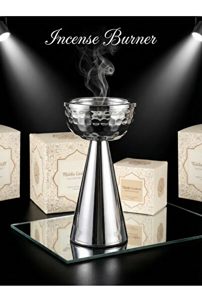 MODY مبخرة معدنية / مبخرة بخور - موزع رائحة فضي مطروق