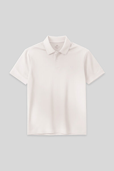 TOMMY LIFE Ekru Standart Kalıp Basic Polo Yaka Erkek T-Shirt - 87768