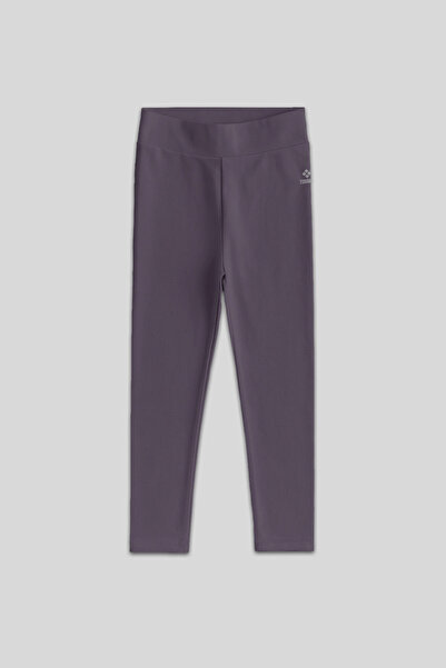 TOMMY LIFE Eflatun Yüksek Bel Dar Paça Kız Çocuk Tayt  - 75047