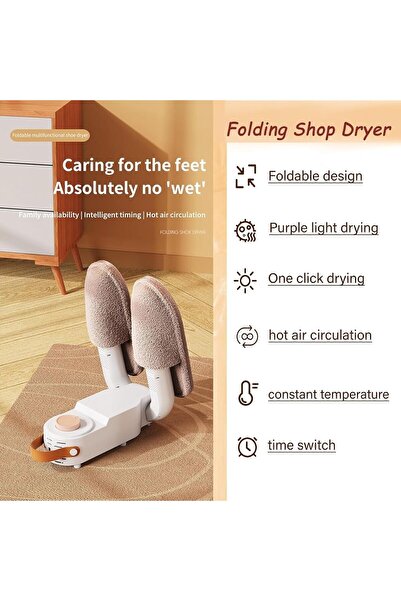 Genaric مجفف أحذية قابل للطي بقوة 150 واط مع مؤقت ذكي، تجفيف سريع وإزالة الرو...