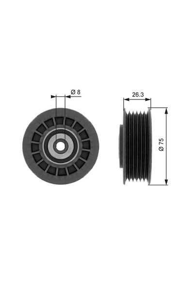 GATES Rola Intinzator,curea Transmisie Mercedes-benz S-class (w140) 1991-1998 Benzina