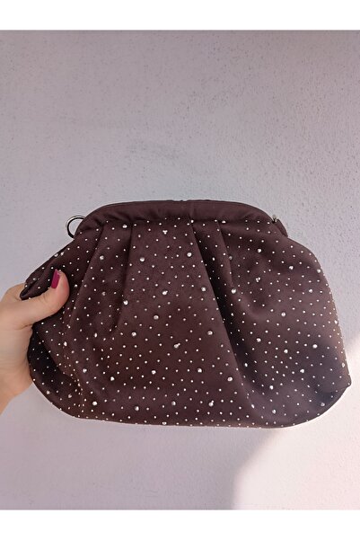 diğerr1 Kahverengi süet taşlı canta