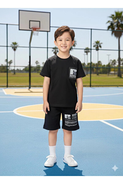 Orca Kids Fashion مجموعة تيشيرت وشورت راسل للأعمار من 5 إلى 14 سنة