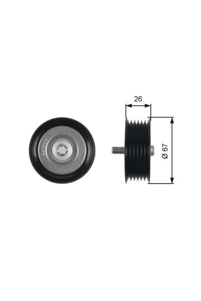 GATES Rola Ghidare/conducere, Curea Transmisie Mercedes-benz C-class Cupe (c204) 2011-2016 Benzina