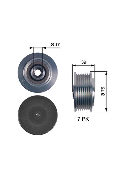 GATES Sistem Roata Libera, Generator Honda Cr-v Iii (re_) 2007-2020 Diesel