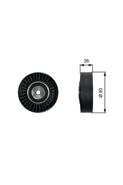 GATES Rola Ghidare/conducere, Curea Transmisie Vw Crafter 30-50 Caroserie (2e...